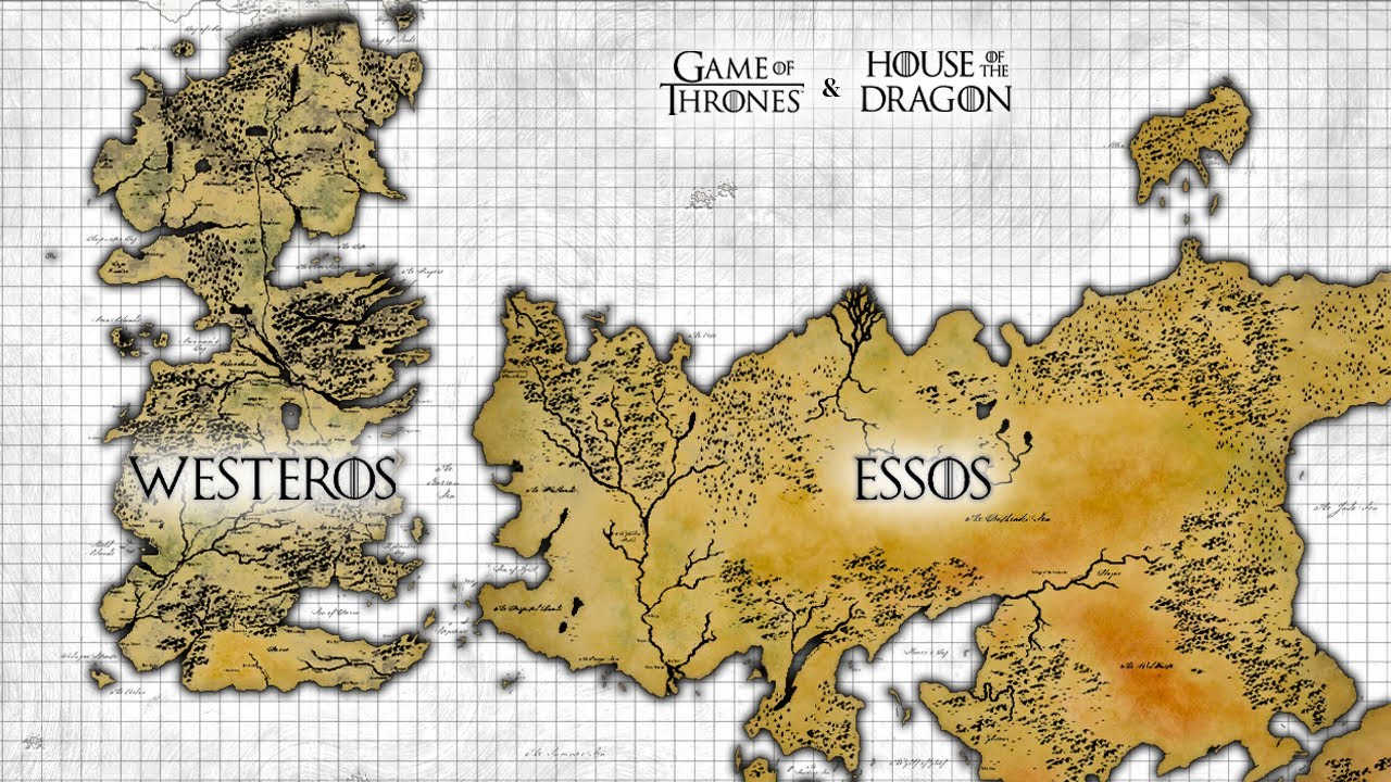 Game of Thrones Map: The Lands of Westeros and Essos